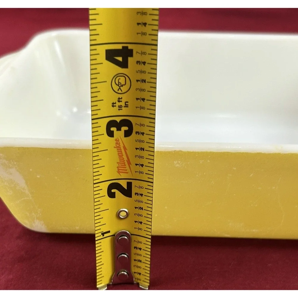 Vintage PYREX Sunny Lemon Yellow Casserole Refrigerator Dish #0503 USA SEE DESCR